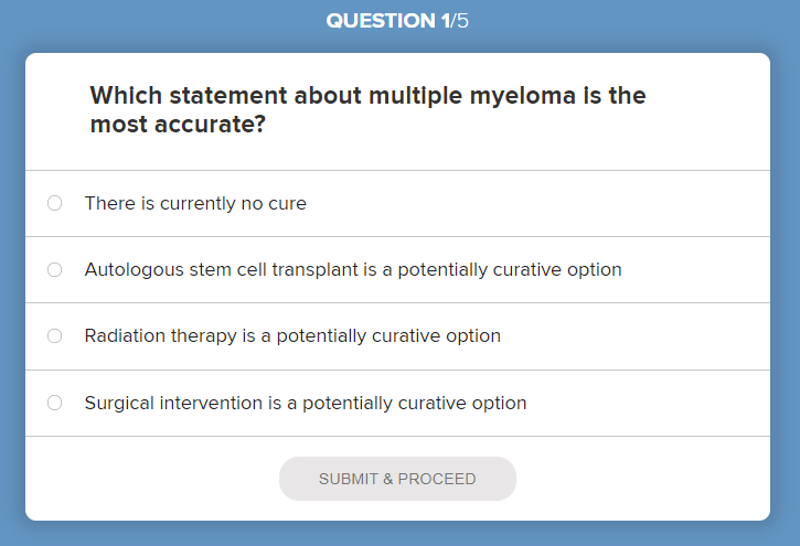 Medscape Multiple Myeloma Quiz